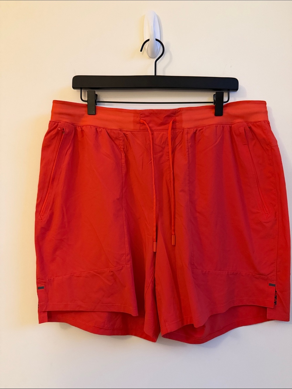Lululemon Men's Orange Athletic Drawstring Shorts